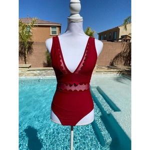 V Neck One Piece Swimsuits